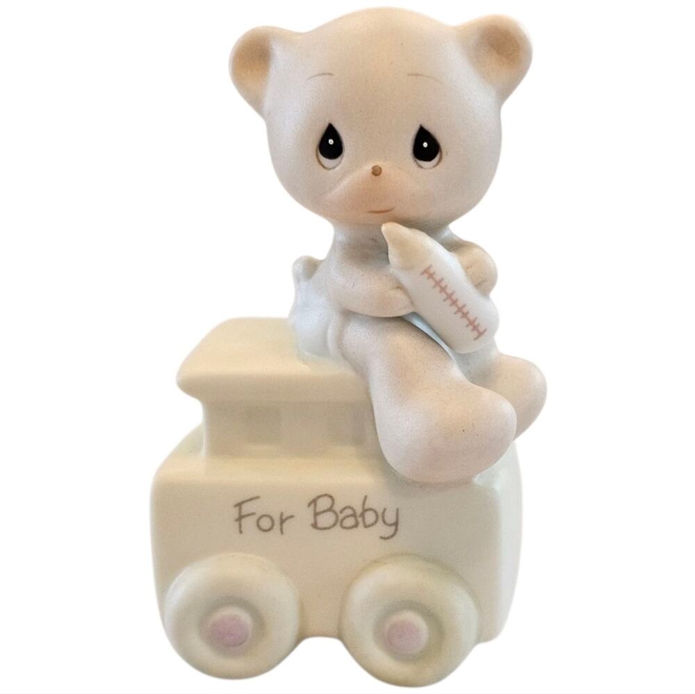 Precious Moments Birthday Train "May Your Birthday Be Warm" (For Baby) 1985
